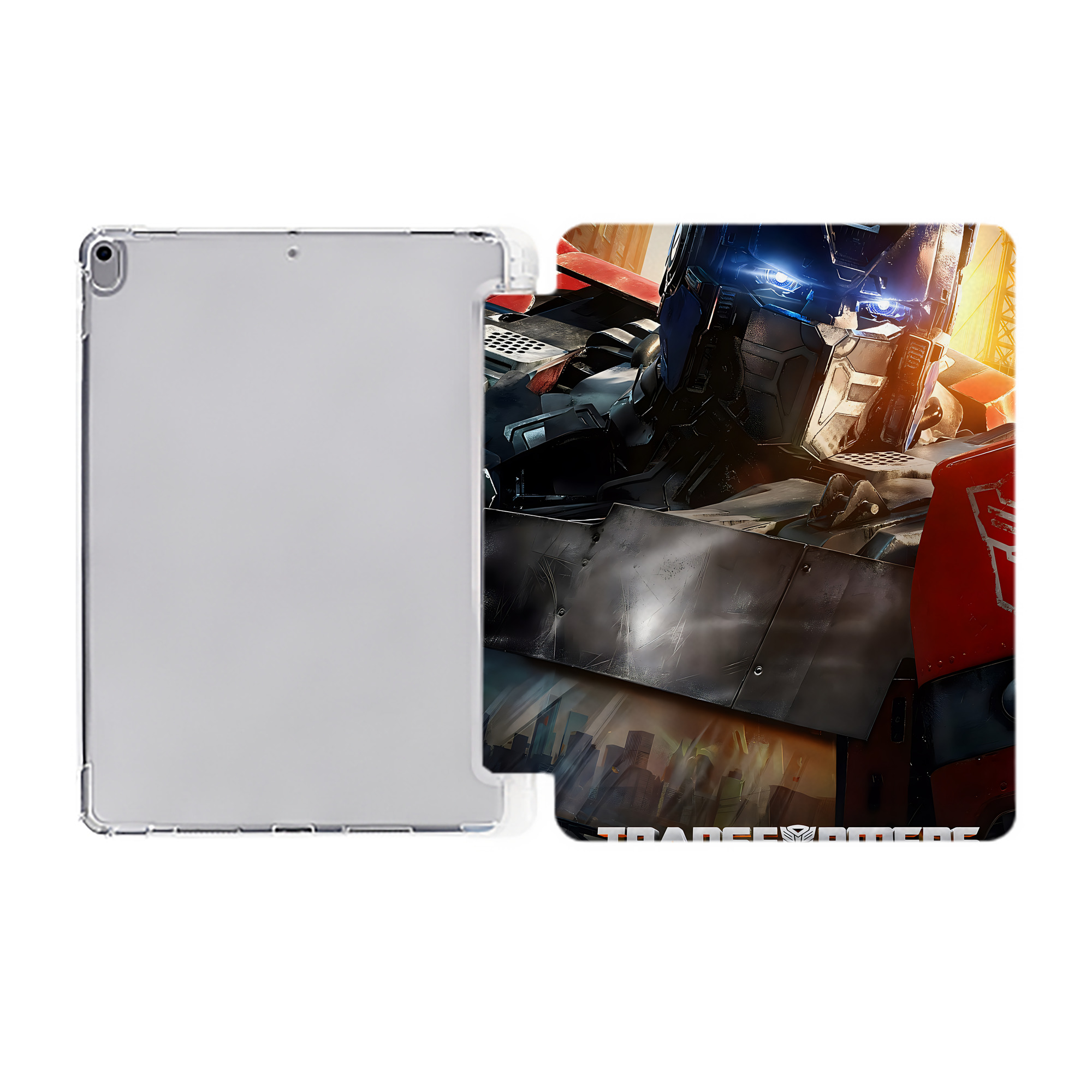 （画像用） Transformers トランスフォーマー IPad ケース ペン収納付き 三つ折りスタンド PUレザー×シリコン 対応機種9.5/10.5/10.9インチ